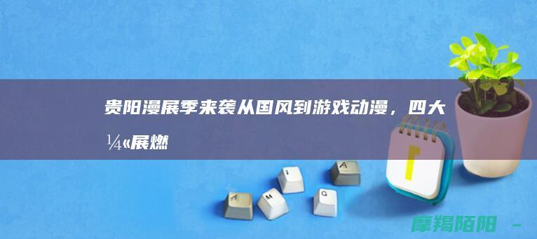 贵阳漫展季来袭从国风到游戏，四大漫展燃